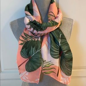 Tropical Palm Leaf Scarf